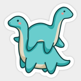 Stacked dinos, long neck, Dinosaurus. Sticker